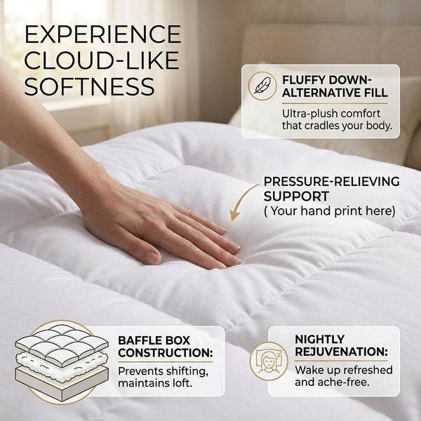 4-Inch Mattress Topper (900 GSM) alternate view
