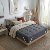 Elastic Band Mattress Topper Bundle with 2 Pillows & 4 Cushions