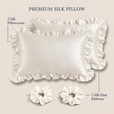 Sham Silk Pillows – Pack of 2 - Ivory White