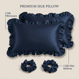 Sham Silk Pillows – Pack of 2 - Navy Blue
