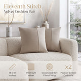 Velvet Cushion Pair – 16 x 16 Inches