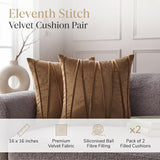 Velvet Cushion Pair – 16 x 16 Inches