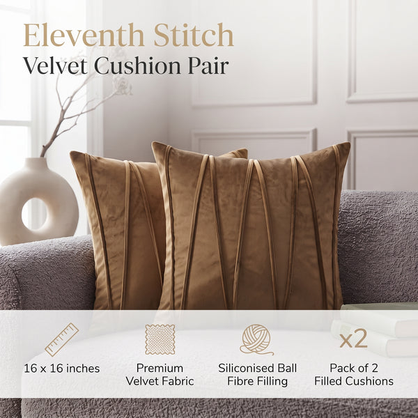 Velvet Cushion Pair – 16 x 16 Inches alternate view