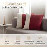 Velvet Cushion Pair – 16 x 16 Inches