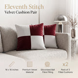 Velvet Cushion Pair – 16 x 16 Inches