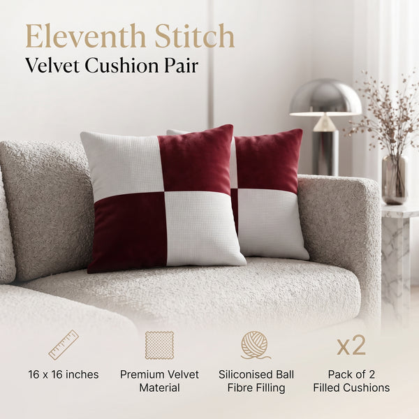 Velvet Cushion Pair – 16 x 16 Inches alternate view