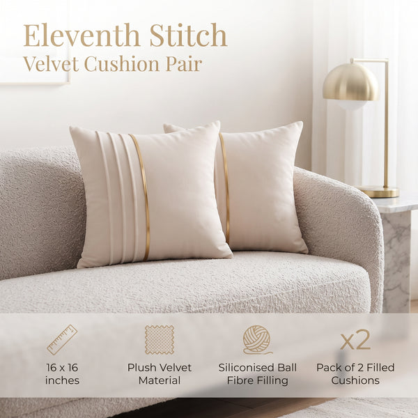 Velvet Cushion Pair – 16 x 16 Inches alternate view
