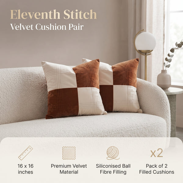 Velvet Cushion Pair – 16 x 16 Inches alternate view