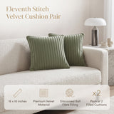 Velvet Cushion Pair – 16 x 16 Inches