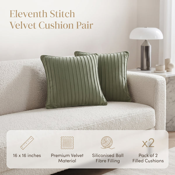 Velvet Cushion Pair – 16 x 16 Inches alternate view