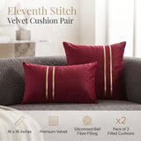 Velvet Cushion Pair – 16 x 16 Inches