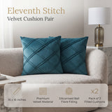 Velvet Cushion Pair – 16 x 16 Inches