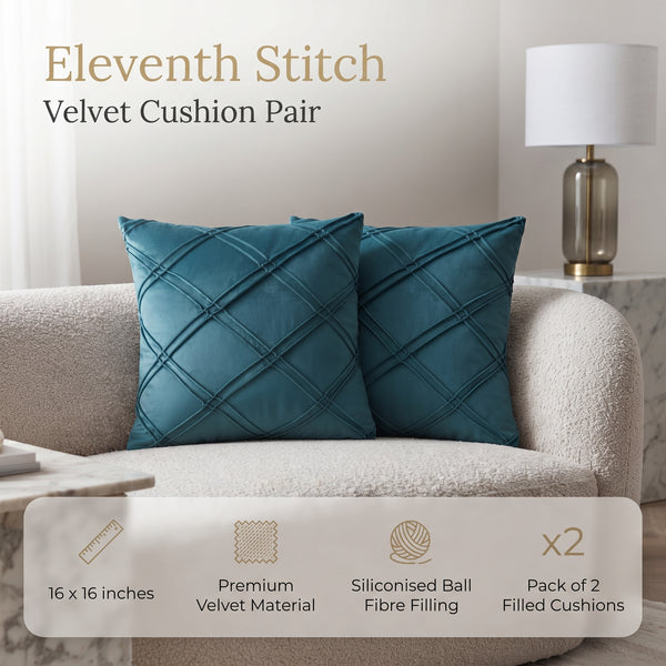 Velvet Cushion Pair – 16 x 16 Inches alternate view