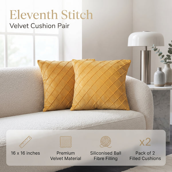Velvet Cushion Pair – 16 x 16 Inches alternate view