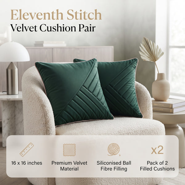 Velvet Cushion Pair – 16 x 16 Inches alternate view