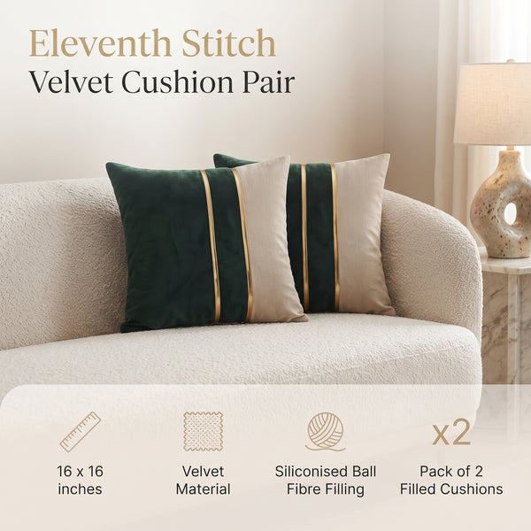 Velvet Cushion Pair – 16 x 16 Inches alternate view