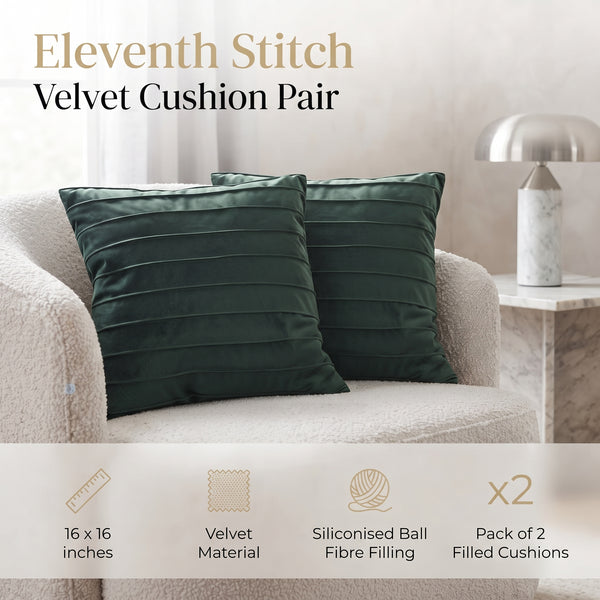 Velvet Cushion Pair – 16 x 16 Inches alternate view
