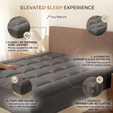 Fitted Mattress Topper - Gray (6)
