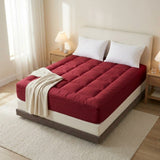 Fitted Mattress Topper - Maroon (1)