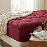 Fitted Mattress Topper - Maroon (2)