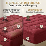 Fitted Mattress Topper - Maroon (5)