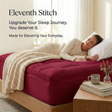 Fitted Mattress Topper - Maroon (7)