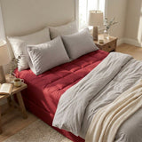 Fitted Mattress Topper - Maroon (9)