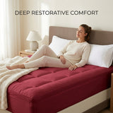Fitted Mattress Topper - Maroon (10)