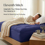 Fitted Mattress Topper - Navy Blue (9)