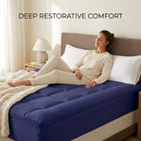 Fitted Mattress Topper - Navy Blue (10)
