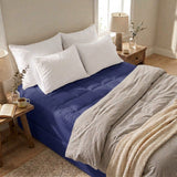 Fitted Mattress Topper - Navy Blue (11)